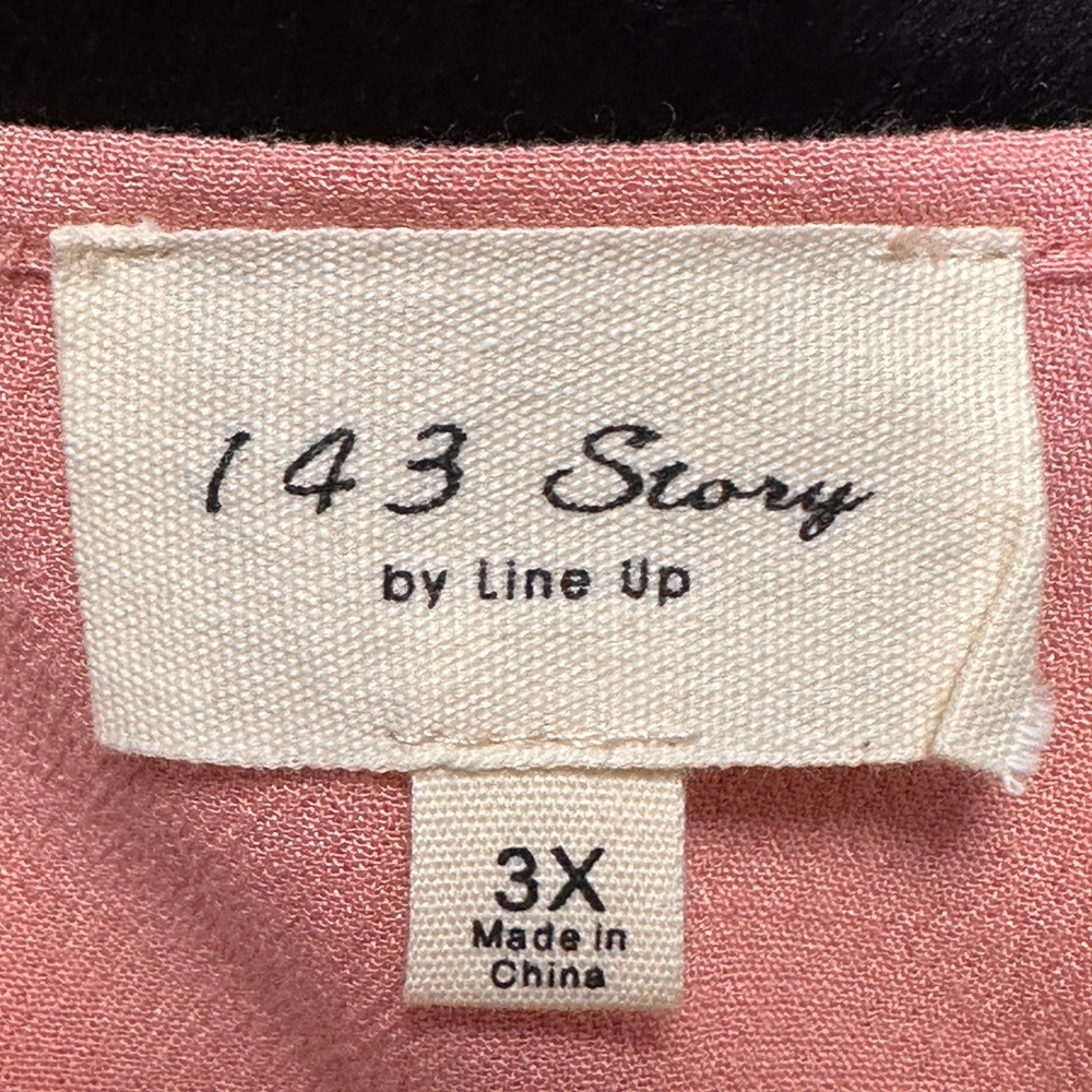 143 Story by Line Up Pink Boho Tassel Tie Top – 3X - Picture 6 of 6